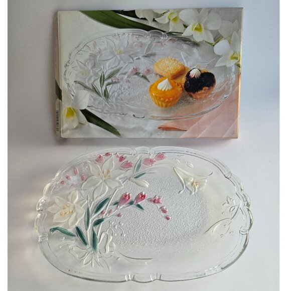 Savoir Vivre Crystal Japan Perfection Crystal Serving Plate 10" - Picture 1 of 7
